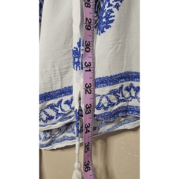 ZANZEA Women Romper Sz Large Off Shoulder Blue & White Shorts - Picture 8 of 8